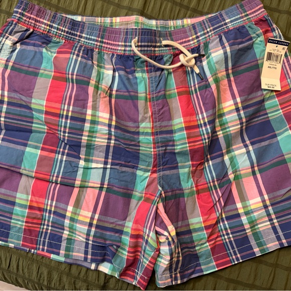 Polo Ralph Lauren Men Plaid Swim Trunks Size XXL
